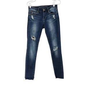 Articles of Society Premium Lightly Distressed Tapered Jeans Blue Denim Size 26
